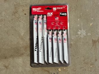 New Milwaukee SAWZALL 6" Torch Demolition Reciprocating Saw Blades — 16 Pack