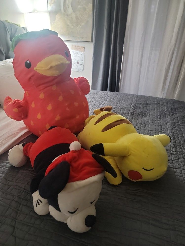 3 Large Plushies.