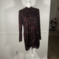 Burgundy Sequin Dress
