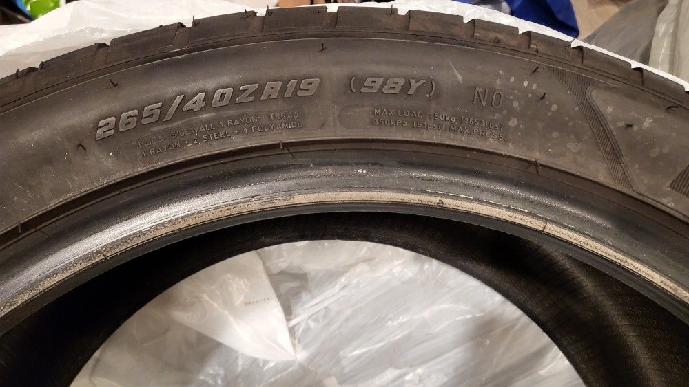 Used Tires (Eagle F1-Good Year Tires)