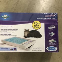 Pet Safe Scoop Free Disposable Crystal Litter Trays 3  Pack