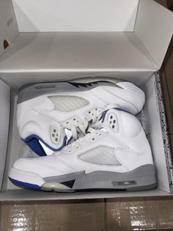 Jordan 5 white stealth Sz 5.5Y