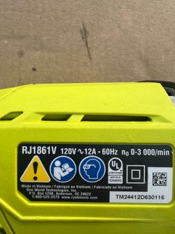 Used - Retail $94 - RJ1861V - RYOBI 12 Amp Corded Reciprocating Saw - SOLD AS IS Retail Price: $94 + tax = $102.70 Used RYOBI 12 Amp Corded Reciproc