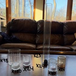 Lot of Over 300 Candle Holders, Over 300 Tea Lights for Wedding  