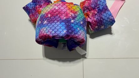 Kids Mermaid Scale Print Life Vest
