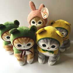 Set of 5 Mofusand plush 9.8 and 11 inches