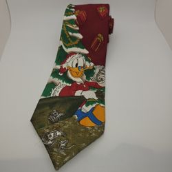 Vintage Disneys Mickey Unlimited Donald Duck Christmas Holiday Singing Neck Tie 