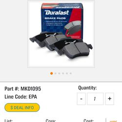 12-17 Ford Focus Brake Pads-front