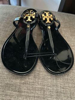 Tory Burch Black Jelly Thong Sandals