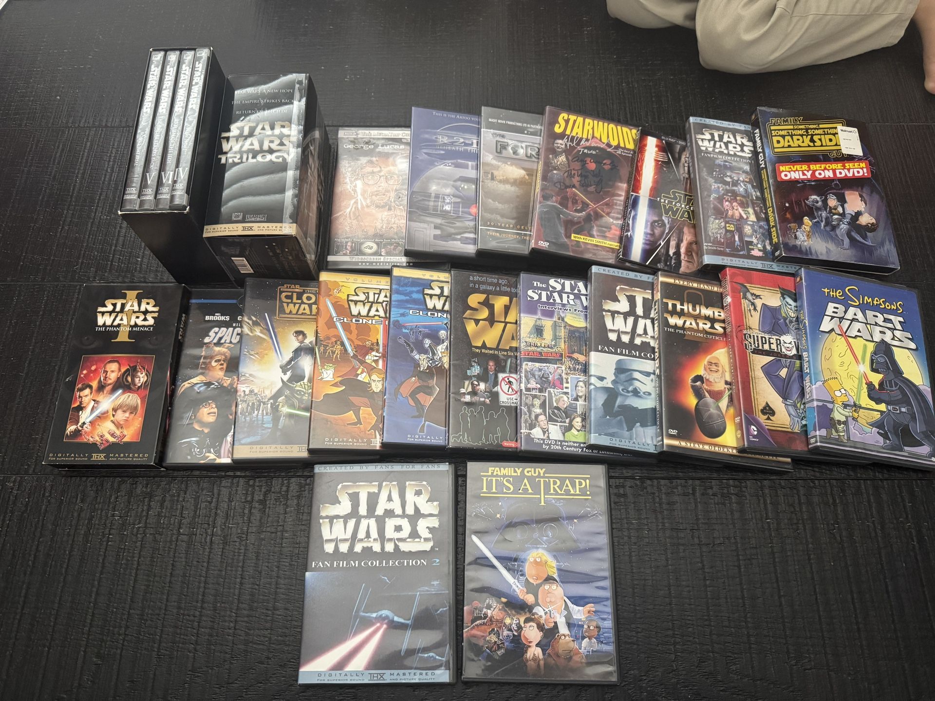 Large Star Wars DVD VHS Collection