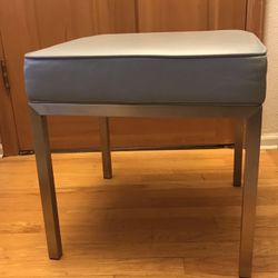 Room&Board Spa Blue Leather Stool