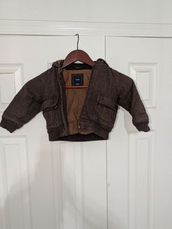 Baby Gap Toddler Brown Plaid Hooded Jacket