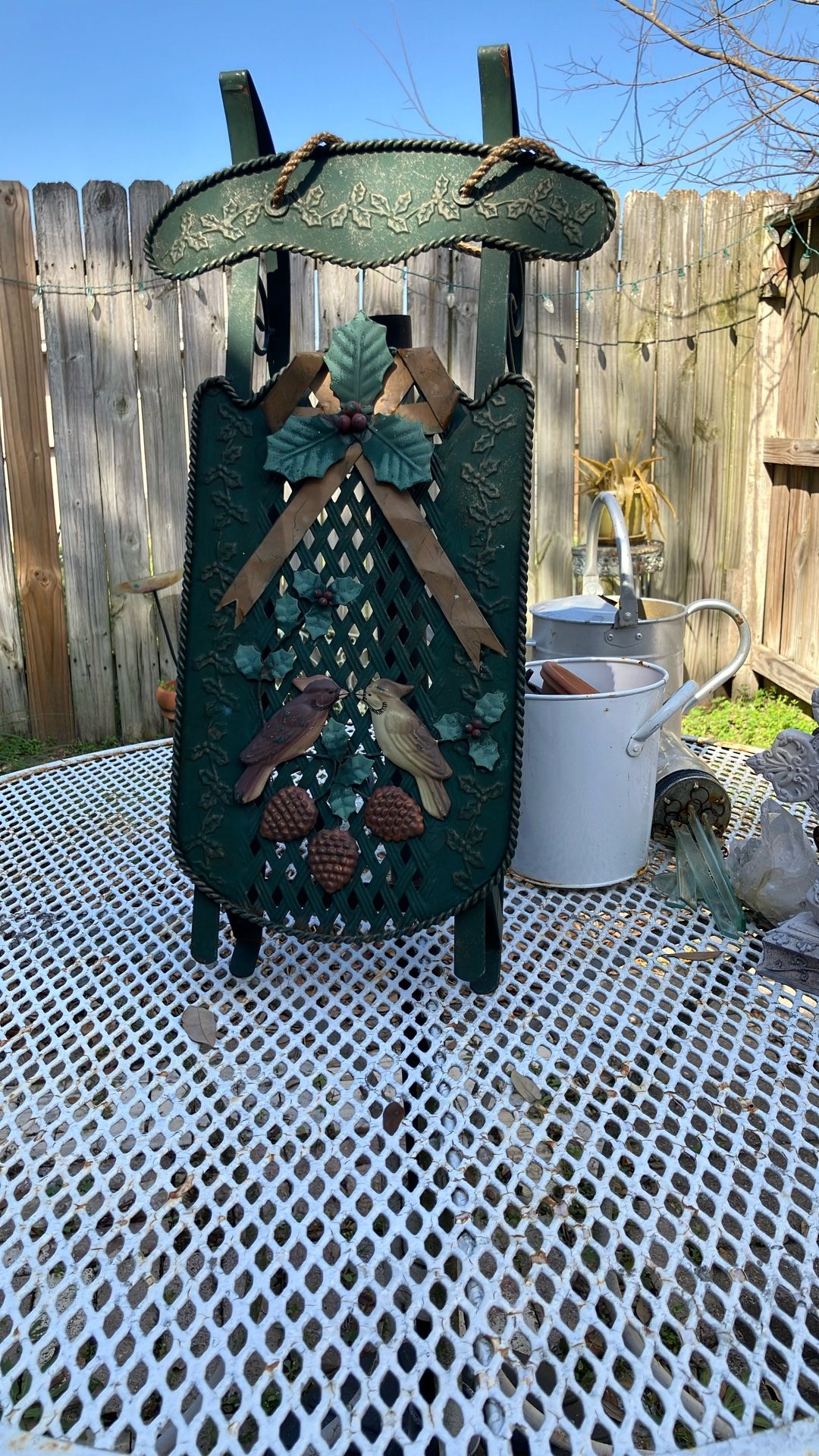 Christmad Decoration Heavy Steel Sleigh