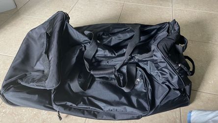 Large Black Duffel Bag with wheels and handle