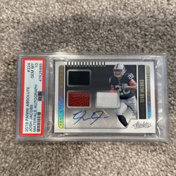2019 Panini Absolute Josh Jacobs Auto Gem Mint 10!!!!!