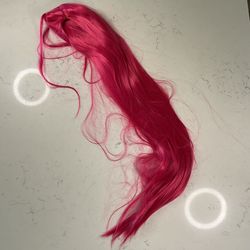 40" Long Hot Pink / Magenta Cosplay Wig – Adjustable Cap