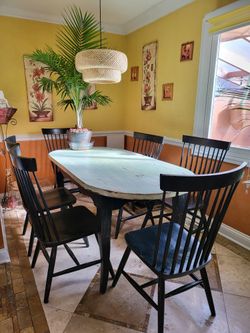 Dining Set 6 Person Table And 6 Chairs