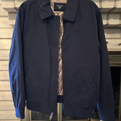 NEW Men's Dockers Micro Twill Filled Golf Bomber Jacket (Navy) (Small)