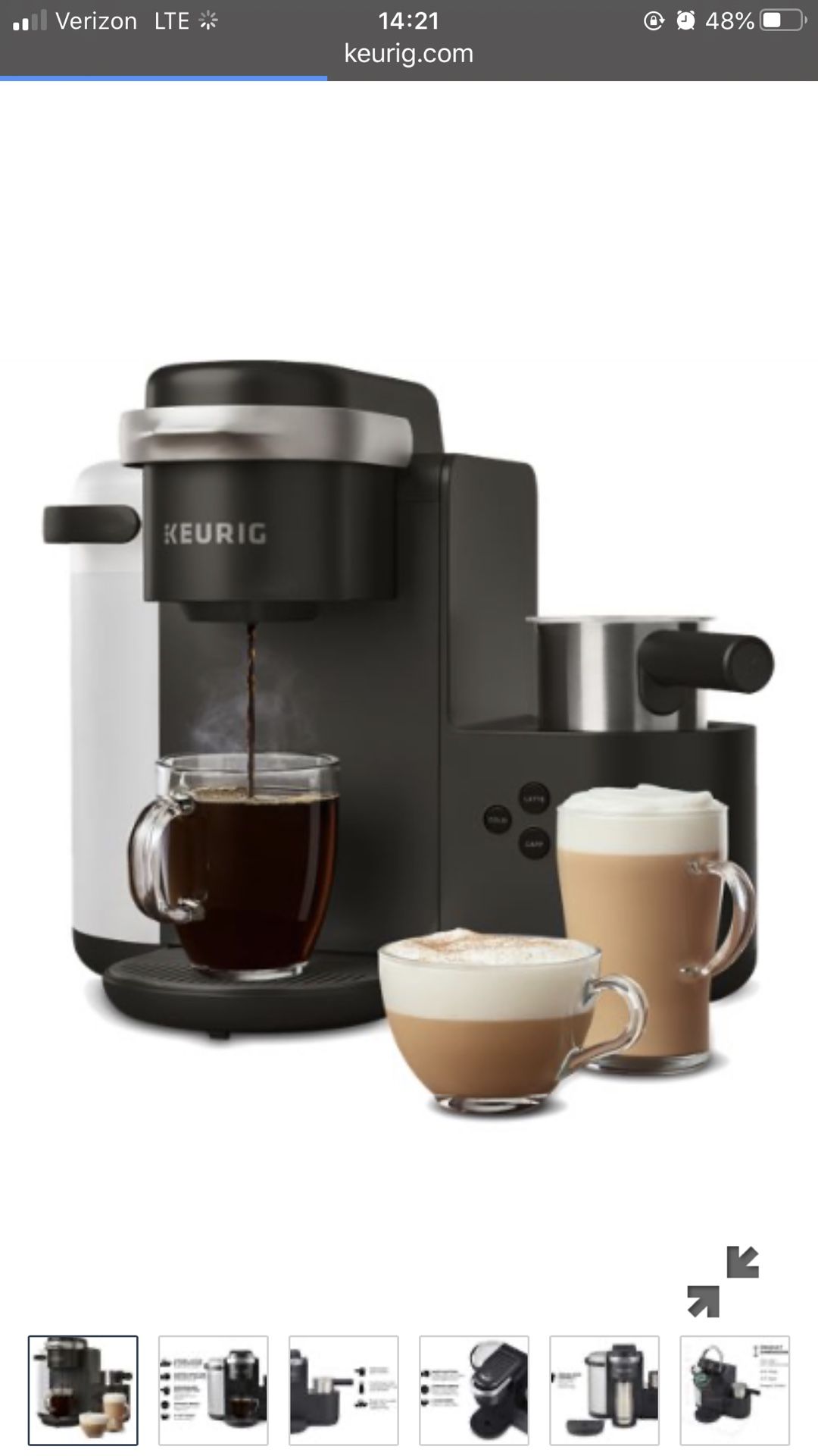 Keurig K Cafe Coffee and Espresso Maker