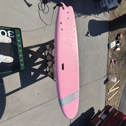 Pink Softech Roller Surfboard 