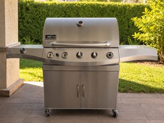 WORKS Great BBQ Stainless Grill HEAVY DUTY 6-Burner