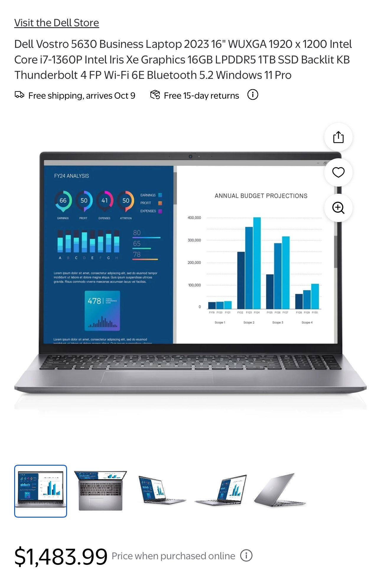 Dell Laptop Vostro 5630 i7 2023
