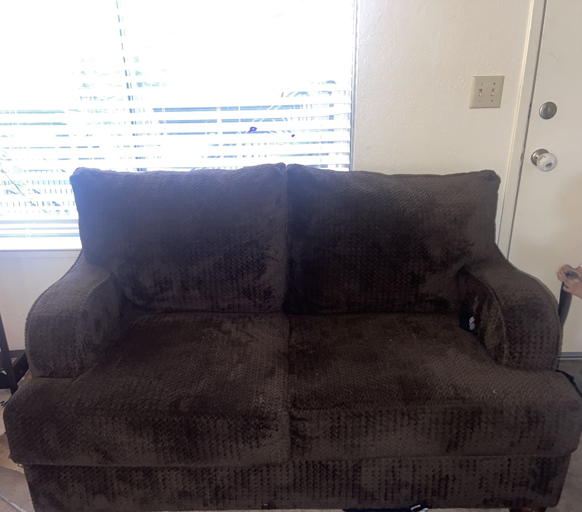 Brown Love Seat Couch 