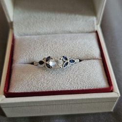 Natural White Sapphire Ring
