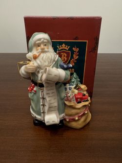 Bavarian Heritage "Checking His List" Santa Figurine