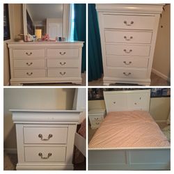 4 Piece White Bedroom Set 