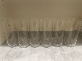 6 stemless champagne flutes
