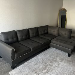 Dark Grey L Couch 