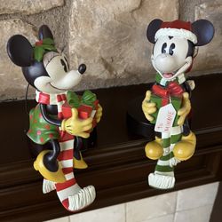 Disney Classic Collection Mickey & Minnie Stocking Hangers
