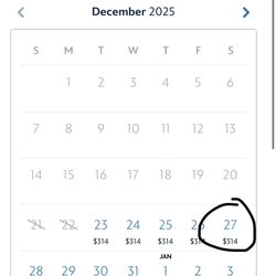 1 DISNEYLAND TICKET DECEMBER 27