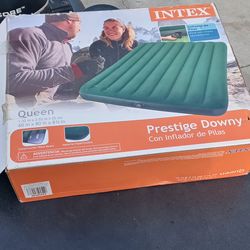 Intex prestige downy with handheld battery pump