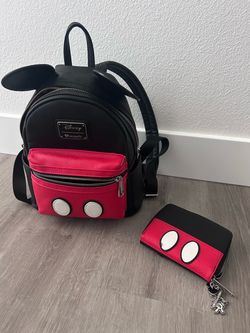 Loungefly Disney Mickey Mouse Mini Backpack and Wallet Set