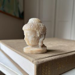 Small Peach Moonstone Buddha Head ( H2.5” D1.5” ) firm on price