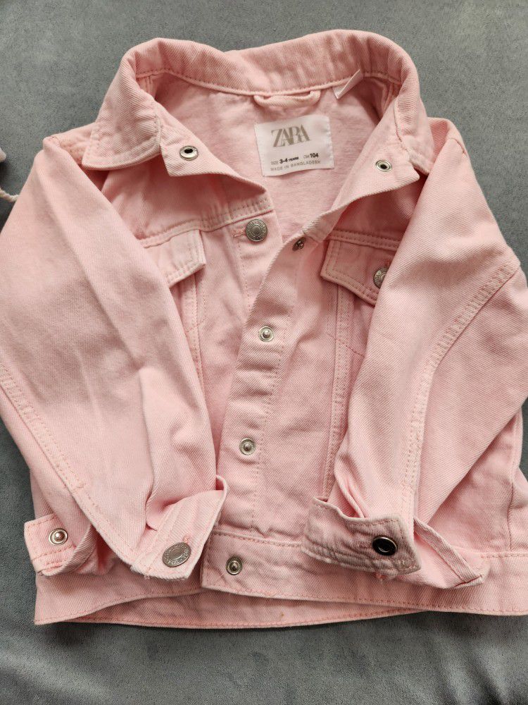 Pink Denim Zara Jacket 3-4 Years