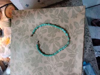 15 and a half inch beaded turquoise necklace