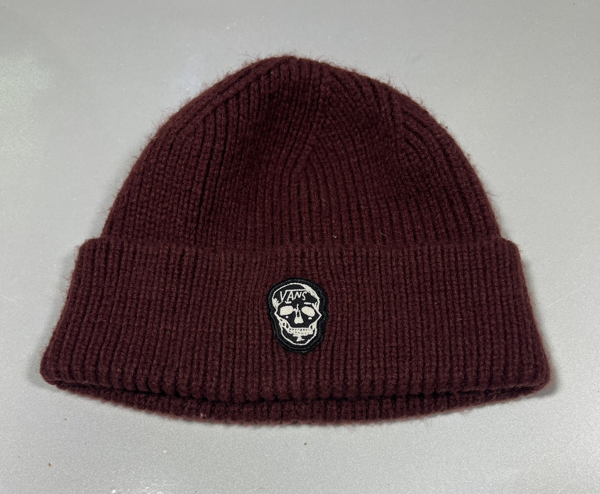 Vans off the wall Skull Burgundy Beanie Cuff Knit Cap