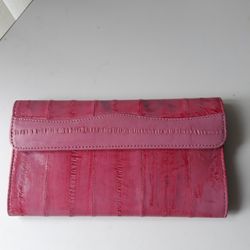🌿👛Pink Eelskin Leather Wallet👛🌿