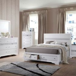Queen Bed Dresser Mirror Nightstand 