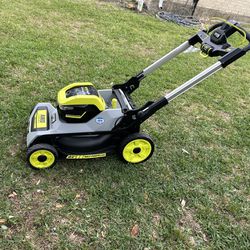 Unused Ryobi 40V Cordless Lawn Mower All Wheel Drive Tool Only No Battery No Charger It Has A Piece Broken From The Handle 