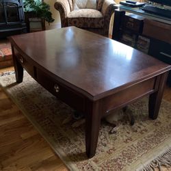 Walnut Finish Coffee Table & End Tables