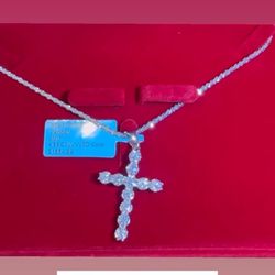 925 Sterling Silver Cross Necklace 