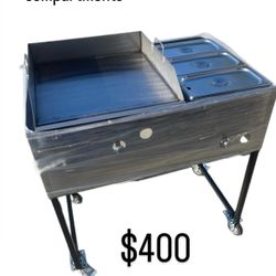 Planchas Taqueras Con Mangera I Patas Demontable I Con Vaporera