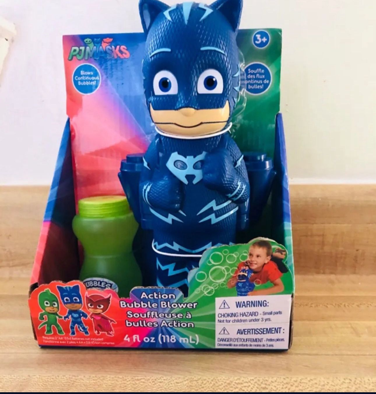 Brand new Brand new pj mask action bubble blower(pick up only)