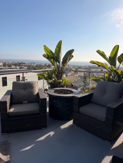 Outdoor Fire Pit Set + 2 Chairs