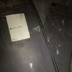 Authentic Dark Gray Purple Jeans