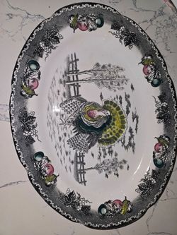 Vintage NSP turkey serving tray